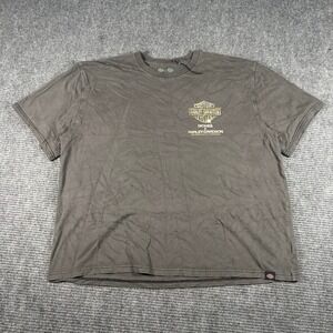 Dickies Harley-Davidson T-Shirt Mens 2XL Black Excellent Eagle Graphic Tee